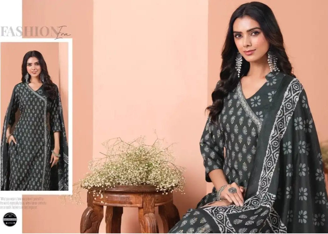Ready SG Stock- Summer Wear Cotton Blend Comfortable Afgani/Pathani Style Punjabi 3 Pcs Suit with Dupatta Indian Dresses