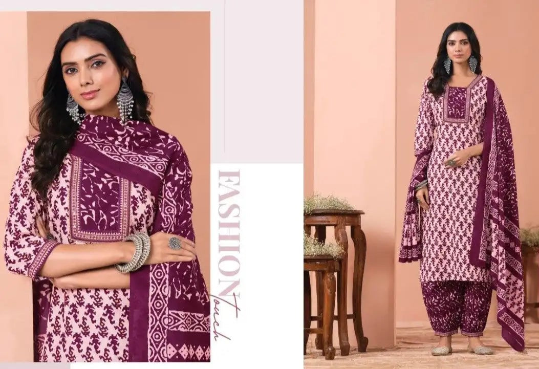 Ready SG Stock- Summer Wear Cotton Blend Comfortable Afgani/Pathani Style Punjabi 3 Pcs Suit with Dupatta Indian Dresses