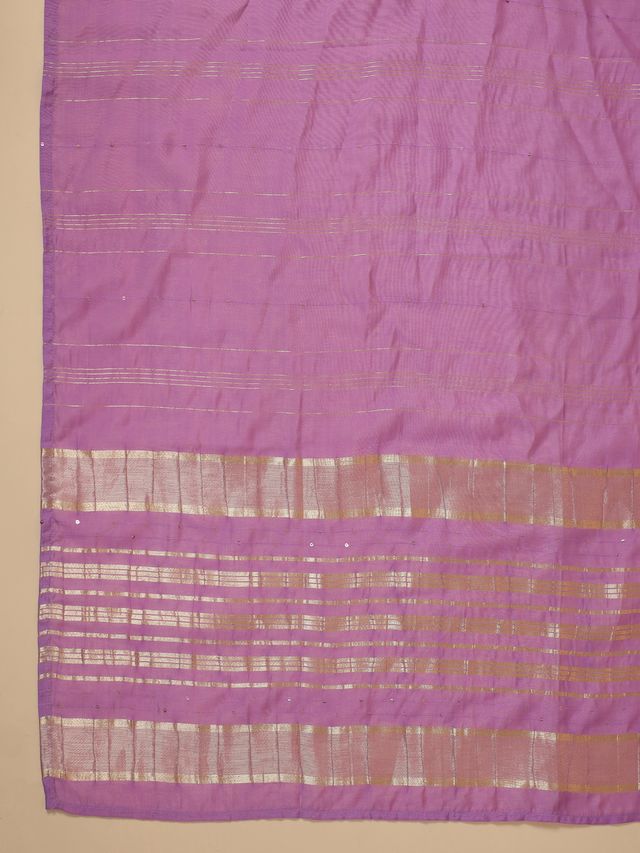 [ Ready SG Stock ] Lavender Cotton Blend Solid Straight Kurta Set Punjabi Suit with Dupatta [ Indian Dresses ]