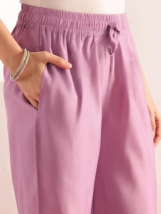 [Ready SG Stock] Pastel Lavender Mul Chanderi Embroidered 3 Pcs Punjabi Suit with Linings [Indian Dresses]