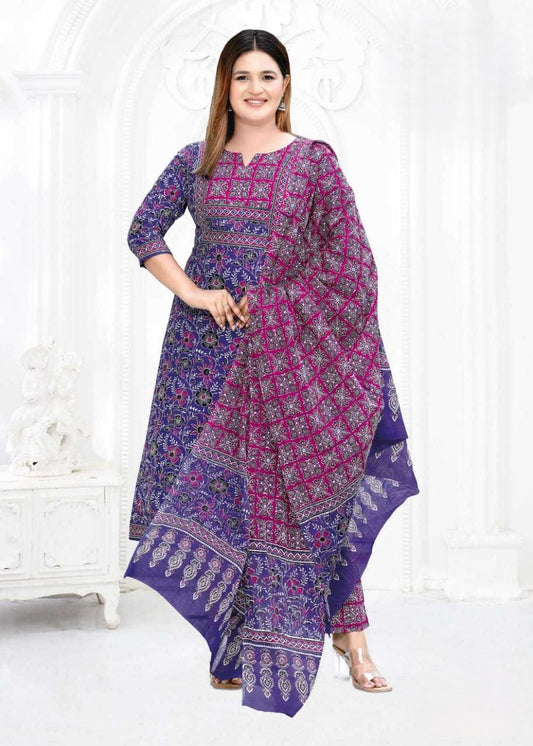 [Ready SG Stock] Size 3XL to 6XL Comfortable Cotton Plus Size 3 Pcs Punjabi Suit With Dupatta [INDIAN DRESS]