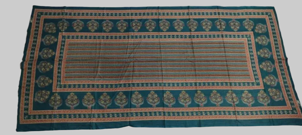 [Ready SG Stock] Pure Cotton Emerald Green Printed Ethnic Dupatta [ Only Dupatta ]