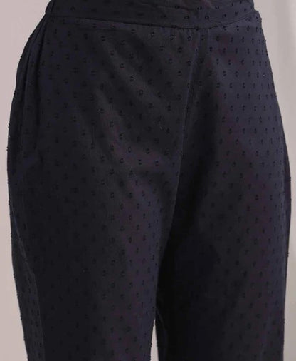 [Ready SG Stock] Black Cotton Jacquard Self Desgin A-Line 2 Pcs Punjabi Kurti Suit [Indian Dresses]