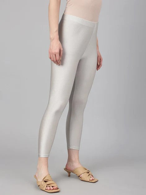 [Ready SG Stock] Silver Ankle Length Viscose Lycra Legging [Only Bottomwear]