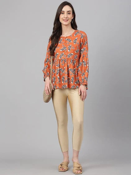 [Ready SG Stock] Light Golden Ankle Length Viscose Lycra Legging [Only Bottomwear]