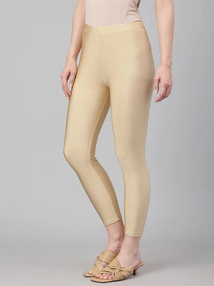 [Ready SG Stock] Light Golden Ankle Length Viscose Lycra Legging [Only Bottomwear]