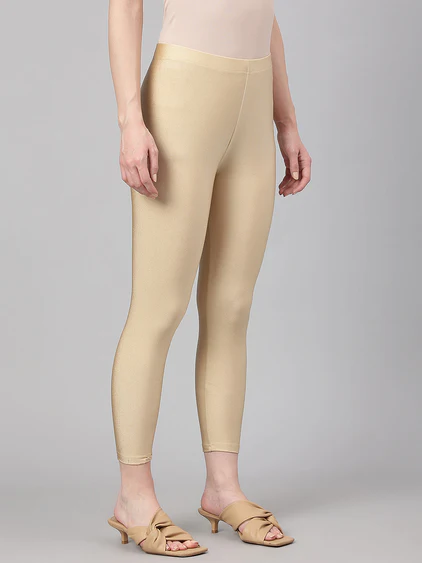 [Ready SG Stock] Light Golden Ankle Length Viscose Lycra Legging [Only Bottomwear]