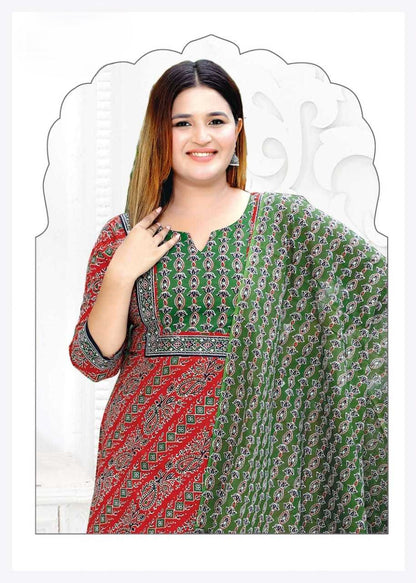 [Ready SG Stock] Size 3XL to 6XL Comfortable Cotton Plus Size 3 Pcs Punjabi Suit With Dupatta [INDIAN DRESS]