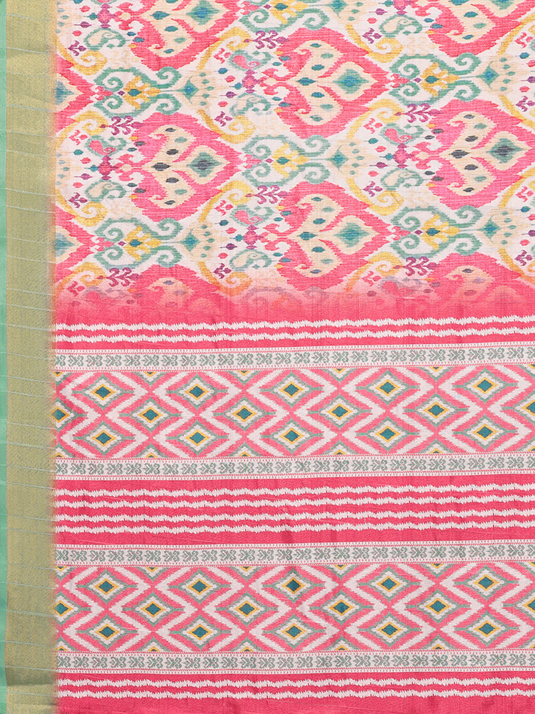 [Ready Stock-Zip & Go Saree]Pink Chanderi Silk Saree with Ready Blouse, Linings