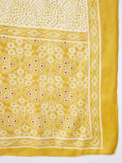 Ready SG Stock- PLUS SIZE YELLOW COTTON STRAIGHT PUNJABI 3Pcs SET