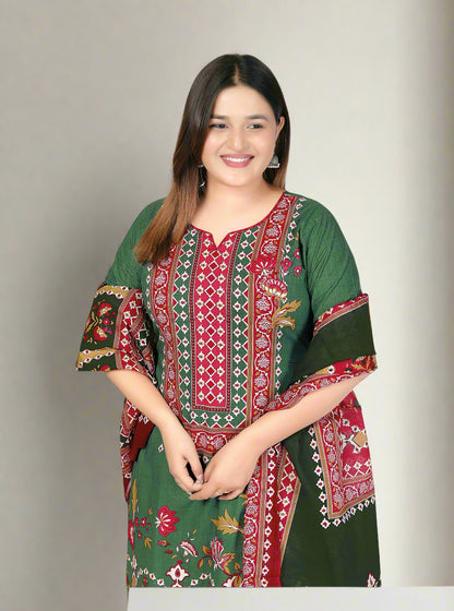 [Ready SG Stock]  Plus Size Comfortable Cotton 3 Pcs Punjabi Suit With Dupatta [INDIAN DRESS]