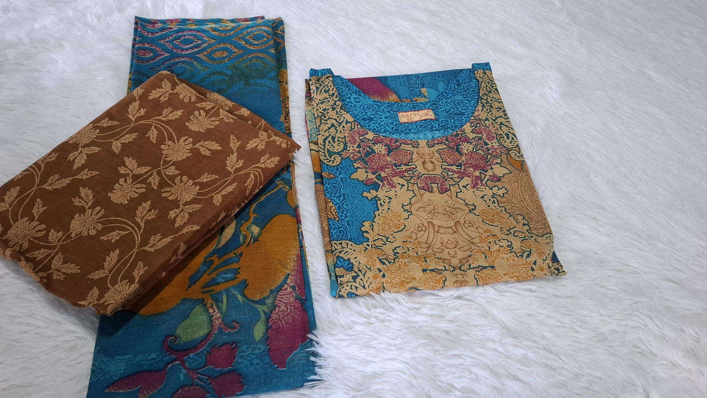 [Ready SG Stock- Size 3XL to 6XL] Comfortable Cotton Plus Size 3 Pcs Punjabi Suit With Dupatta [INDIAN DRESS]