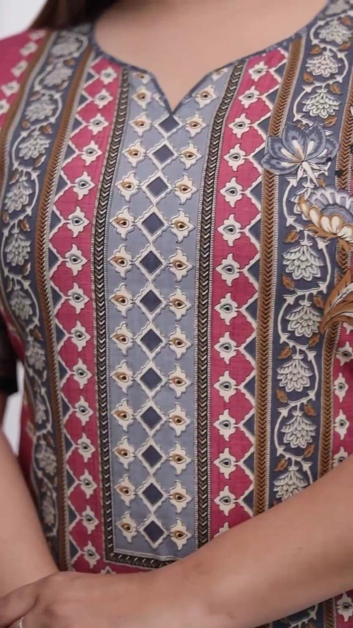 [Ready SG Stock]  Plus Size Comfortable Cotton 3 Pcs Punjabi Suit With Dupatta [INDIAN DRESS]