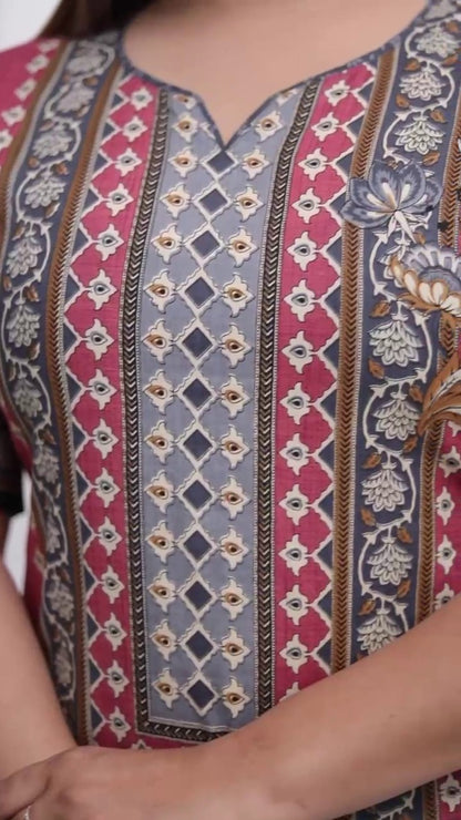 [Ready SG Stock]  Plus Size Comfortable Cotton 3 Pcs Punjabi Suit With Dupatta [INDIAN DRESS]