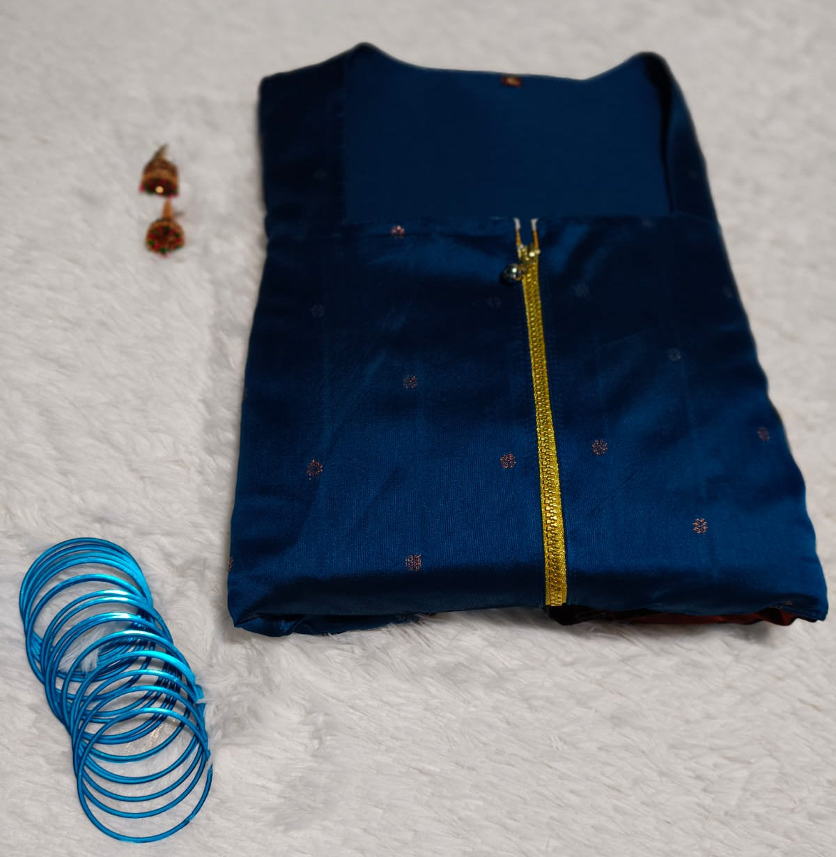 [Ready SG Stock-Zip & Go Saree] Brown Cotton Blend Ethnic Morifs Jari Work Saree with Ready Blouse, Linings