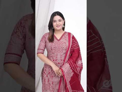 [Ready SG Stock- Size 3XL to 6XL] Comfortable Cotton Plus Size 3 Pcs Punjabi Suit With Dupatta [INDIAN DRESS]