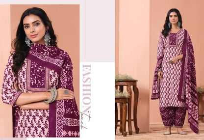 Ready SG Stock- Summer Wear Cotton Blend Comfortable Afgani/Pathani Style Punjabi 3 Pcs Suit with Dupatta Indian Dresses